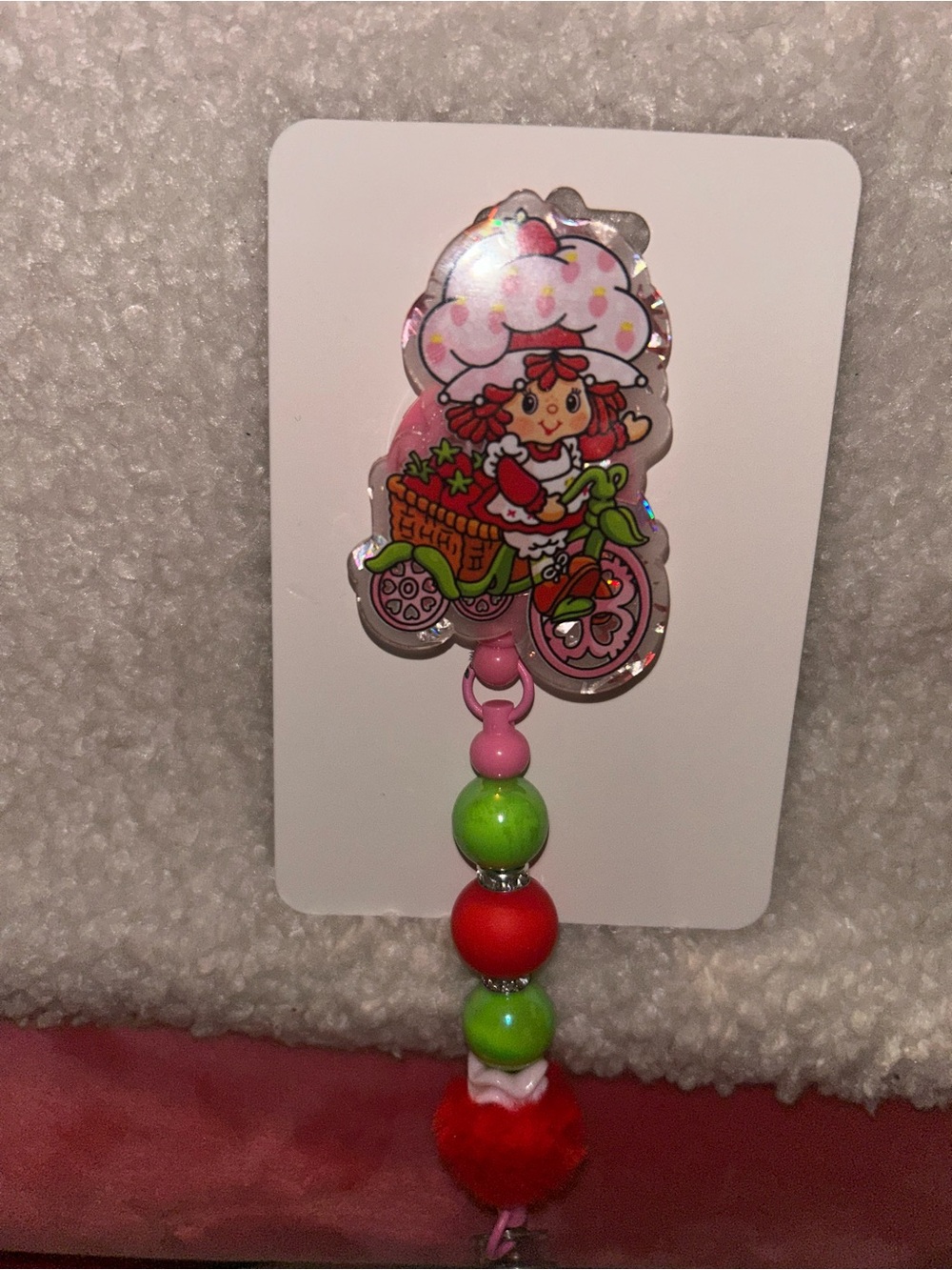 Strawberry shortcake badge reel